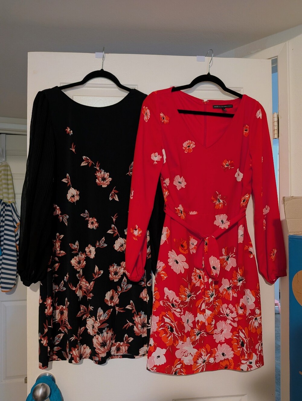 Bundles)Vibrant Floral Long Sleeve Dress